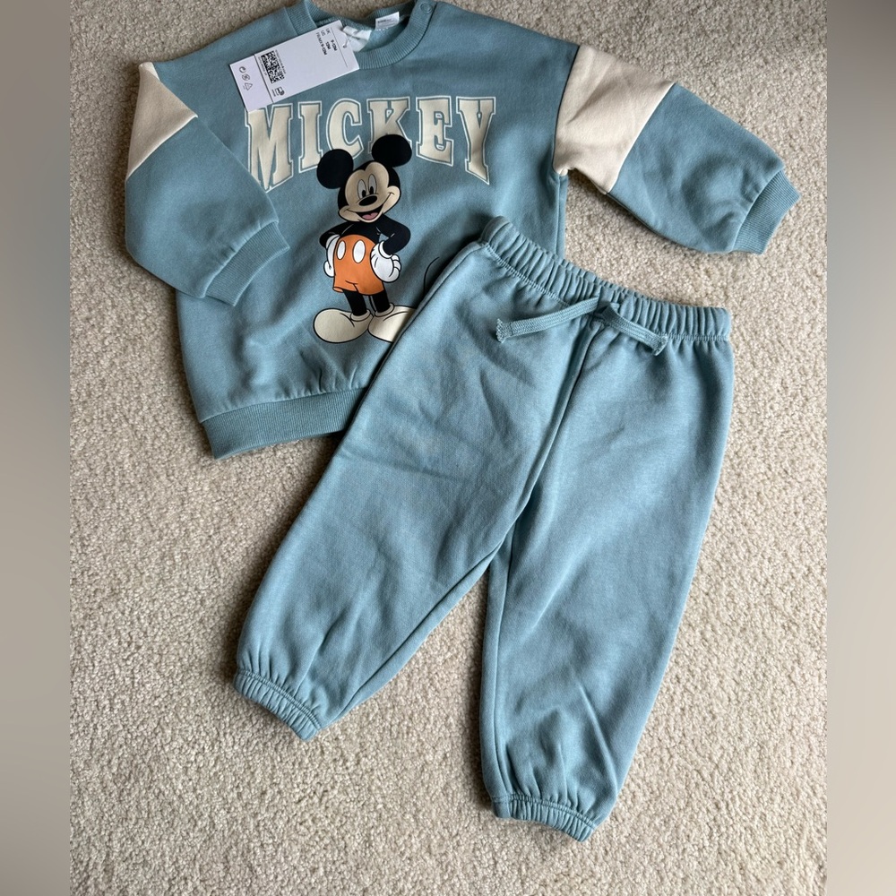 NWT H&M Mickey 2 Piece Set